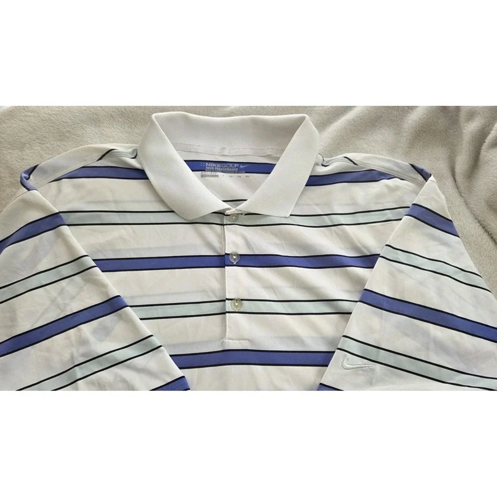 NIKE GOLF TOUR PERFORMANCE MENS SHORT SLEEVE STRIPED POLO SIZE XXL